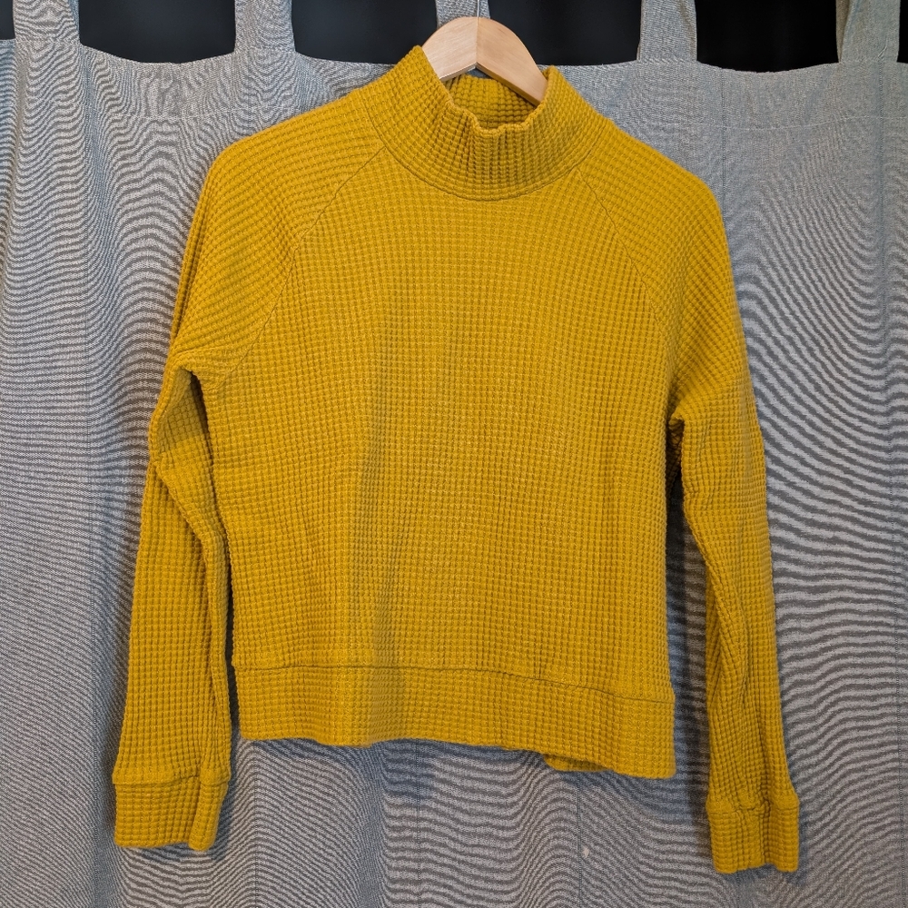 Women's Mustard Yellow Turtleneck Sweater